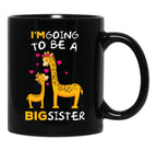 I'M Going To Be A Big Sister Black Coffee Mug - Black