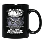 I'M Not A Perfect Husband But My Crazy Wife Loves Me Funny Sayings Humor Lover Black Coffee Mug - Black