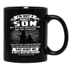 I'M Not A Perfect Son But My Crazy Mom Loves Me And That Is Enough Black Coffee Mug - Black