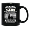 I'M Not A Perfect Son But My Crazy Mom Loves Me On Back Black Coffee Mug - Black