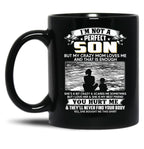 I'M Not A Perfect Son But My Crazy Mom Loves Me On Back Black Coffee Mug