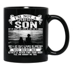 I'M Not A Perfect Son But My Crazy Mom Loves Me (1) Black Coffee Mug - Black