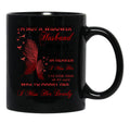 I'M Not A Widow I Am A Husband My Wife Awaits Me On The Other Side Missing Wife In Heaven Guardian Angel Always Loved (1) Black Coffee Mug - Black
