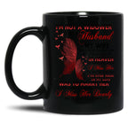 I'M Not A Widow I Am A Husband My Wife Awaits Me On The Other Side Missing Wife In Heaven Guardian Angel Always Loved (1) Black Coffee Mug
