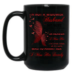I'M Not A Widow I Am A Husband My Wife Awaits Me On The Other Side Missing Wife In Heaven Guardian Angel Always Loved (1) Black Coffee Mug