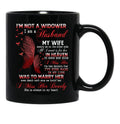 I'M Not A Widow I Am A Husband My Wife Awaits Me On The Other Side Missing Wife In Heaven Guardian Angel Always Loved Black Coffee Mug - Black
