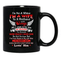I'M Not A Widow I'M A Wife To A Husband With Wings Mug Perfect  For Women Lost Husband Mug Husband Memorial Mug Black Coffee Mug - Black