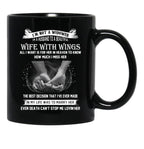 I'M Not A Widower Beautiful Wife With Wings Eternal Love Gift Black Coffee Mug - Black