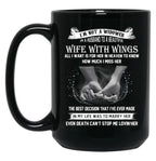 I'M Not A Widower Beautiful Wife With Wings Eternal Love Gift Black Coffee Mug