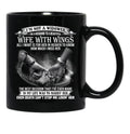 I'M Not A Widower I'M A Husband To A Beautiful Wife With Wings Black Coffee Mug - Black