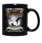 I'M Not A Widower I'M A Husband To A Wife With Wings  Black Coffee Mug - Black