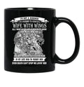 I'M Not A Widower I'M A Husband To Beautiful Wife With Wings Black Coffee Mug - Black