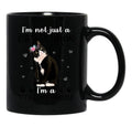 I'M Not Just A Cat Person I'M A Tuxedo Mommy Black Coffee Mug - Black