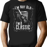 I'M Not Old I'M A Classic. Guitar And Amp Theme For Guitarists T-Shirt for Men & Women, T-Shirts Graphic Tee - Black