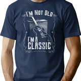 I'M Not Old I'M A Classic. Guitar And Amp Theme For Guitarists T-Shirt for Men & Women, T-Shirts Graphic Tee - Navy