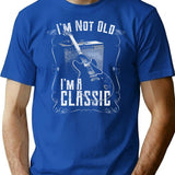 I'M Not Old I'M A Classic. Guitar And Amp Theme For Guitarists T-Shirt for Men & Women, T-Shirts Graphic Tee - Blue