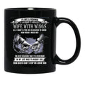 I'M Not Widower I'M A Husband To A Wife With Wings  Black Coffee Mug - Black