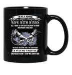 I'M Not Widower I'M A Husband To A Wife With Wings  Black Coffee Mug - Black