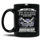 I'M Not Widower I'M A Husband To A Wife With Wings  Black Coffee Mug