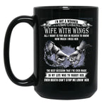 I'M Not Widower I'M A Husband To A Wife With Wings  Black Coffee Mug