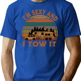I'M Sexy And I Tow It Funny Camping Retro Gift (1) T-Shirt for Men & Women, T-Shirts Graphic Tee - Blue