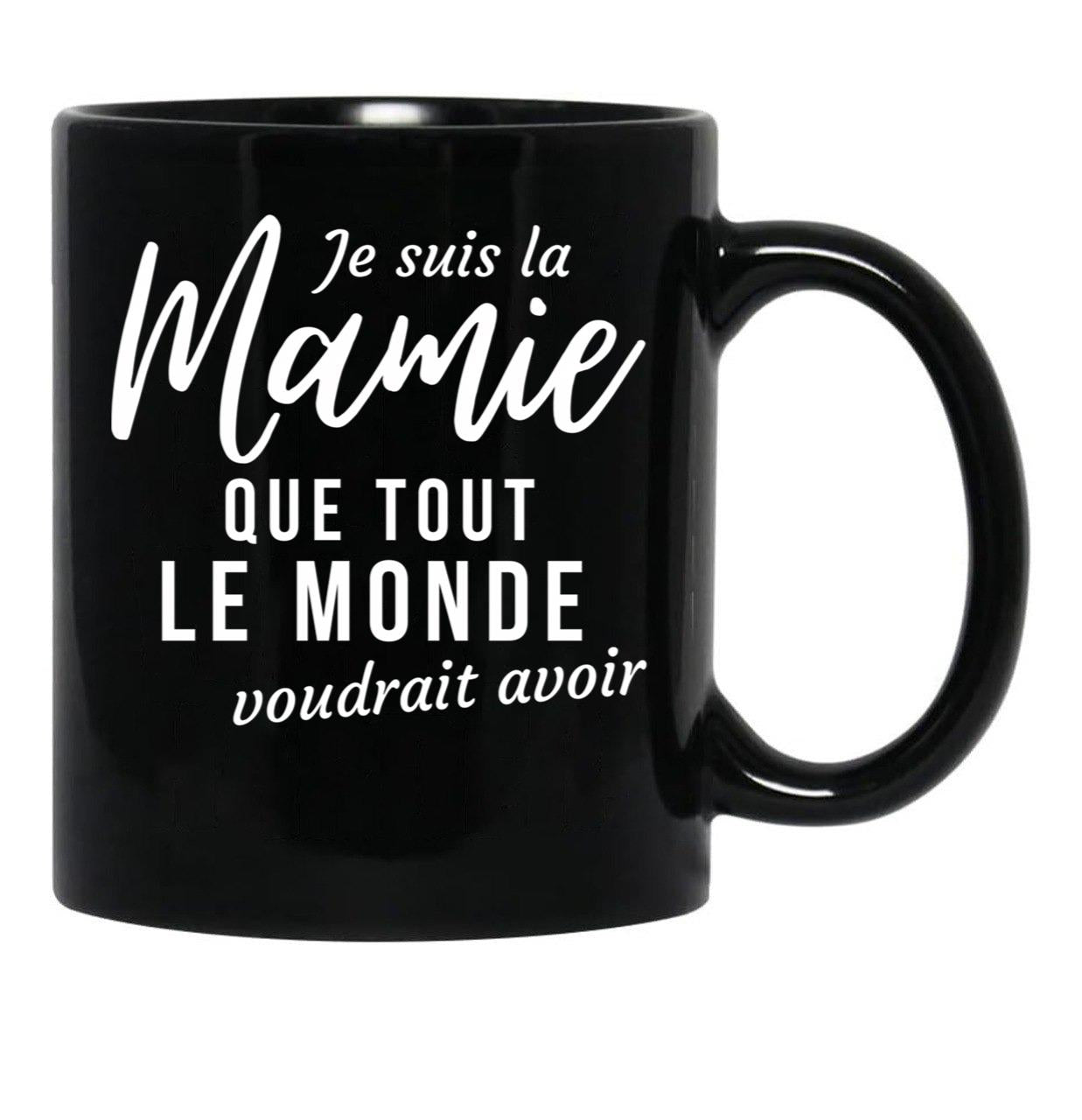 I'M The Granny Everyone Would Like To Have Grandma Humorous Gift Black Coffee Mug - Black