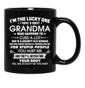 I'M The Tucky One I Have A Crazy Grandma Black Coffee Mug - Black