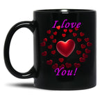 Ich Liebe Dich Black Coffee Mug
