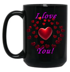 Ich Liebe Dich Black Coffee Mug