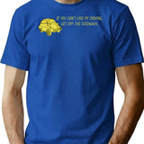 If You Don'T Like My Driving Get Off The Sidewalk. T-Shirt for Men & Women, T-Shirts Graphic Tee - Blue