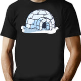 Igloo T-Shirt for Men & Women, T-Shirts Graphic Tee - Black