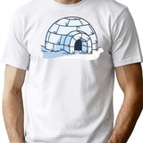 Igloo T-Shirt for Men & Women, T-Shirts Graphic Tee - White