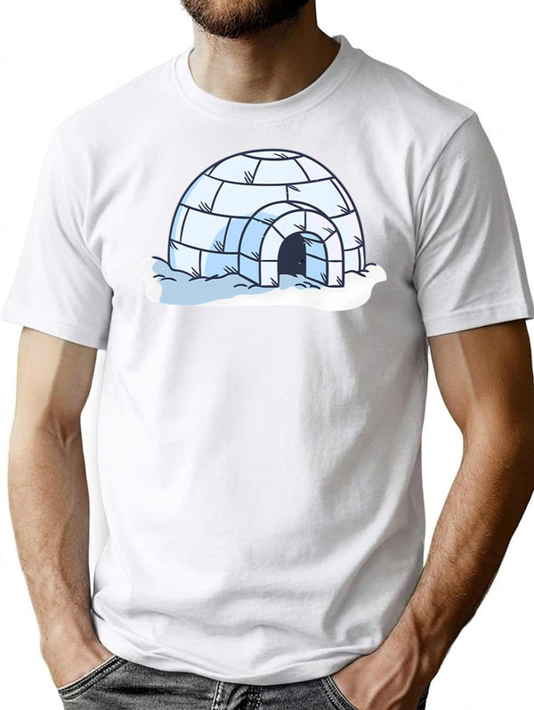 Igloo T-Shirt for Men & Women, T-Shirts Graphic Tee - White