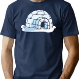 Igloo T-Shirt for Men & Women, T-Shirts Graphic Tee - Navy