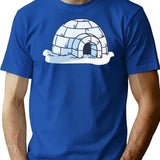 Igloo T-Shirt for Men & Women, T-Shirts Graphic Tee - Blue
