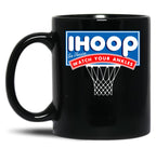 Ihoop I Hoop So Please Watch Your Ankles Classic Logo Black Coffee Mug, Gift Coffee Mug