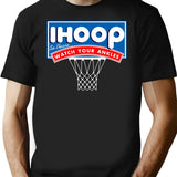 Ihoop I Hoop So Please Watch Your Ankles Classic Logo Premium Heavyweight Cotton T-Shirt - Black