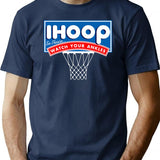 Ihoop I Hoop So Please Watch Your Ankles Classic Logo Premium Heavyweight Cotton T-Shirt - Navy