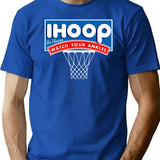 Ihoop I Hoop So Please Watch Your Ankles Classic Logo Premium Heavyweight Cotton T-Shirt - Blue