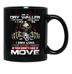 Im A Dry Waller I Love Freedom I Drink Beer I Like Boobs Black Coffee Mug - Black