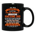 Im A Stubborn Sonof A Freaking Awesome Dad - Funny Gift From Father To Sons  Black Coffee Mug - Black