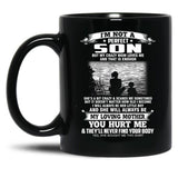 Im Not A Perfect Son But My Crazy Mom Loves Me Mothers Day Black Coffee Mug
