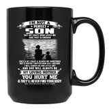 Im Not A Perfect Son But My Crazy Mom Loves Me Mothers Day Black Coffee Mug - Black