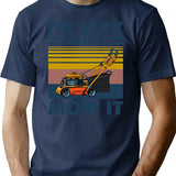 Im Sexy And I Mow It Vintage Funny Lawn Care Gift For Dads T-Shirt for Men & Women, T-Shirts Graphic Tee - Navy