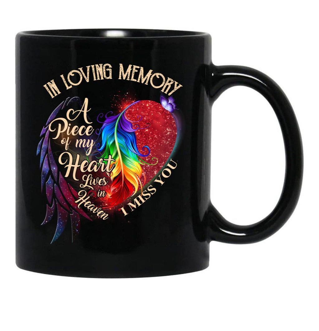 In Loving Memory I Miss You Black Coffee Mug - Black