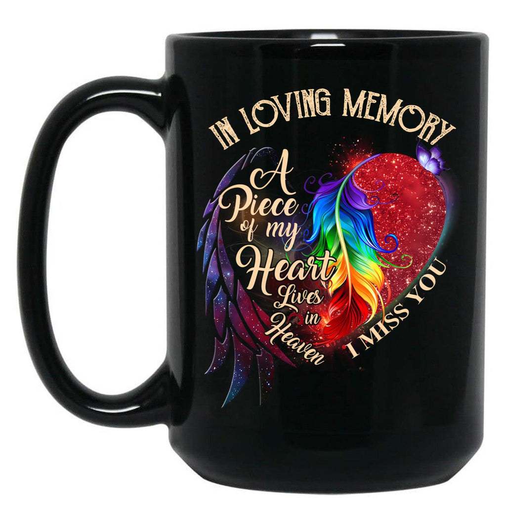 In Loving Memory I Miss You Black Coffee Mug