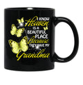 In Memory Of My Grandma Guardian Angel Wings Hoodie Black Coffee Mug - Black
