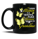 In Memory Of My Grandma Guardian Angel Wings Hoodie Black Coffee Mug