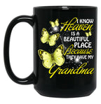 In Memory Of My Grandma Guardian Angel Wings Hoodie Black Coffee Mug