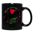 In My Heart Black Coffee Mug - Black